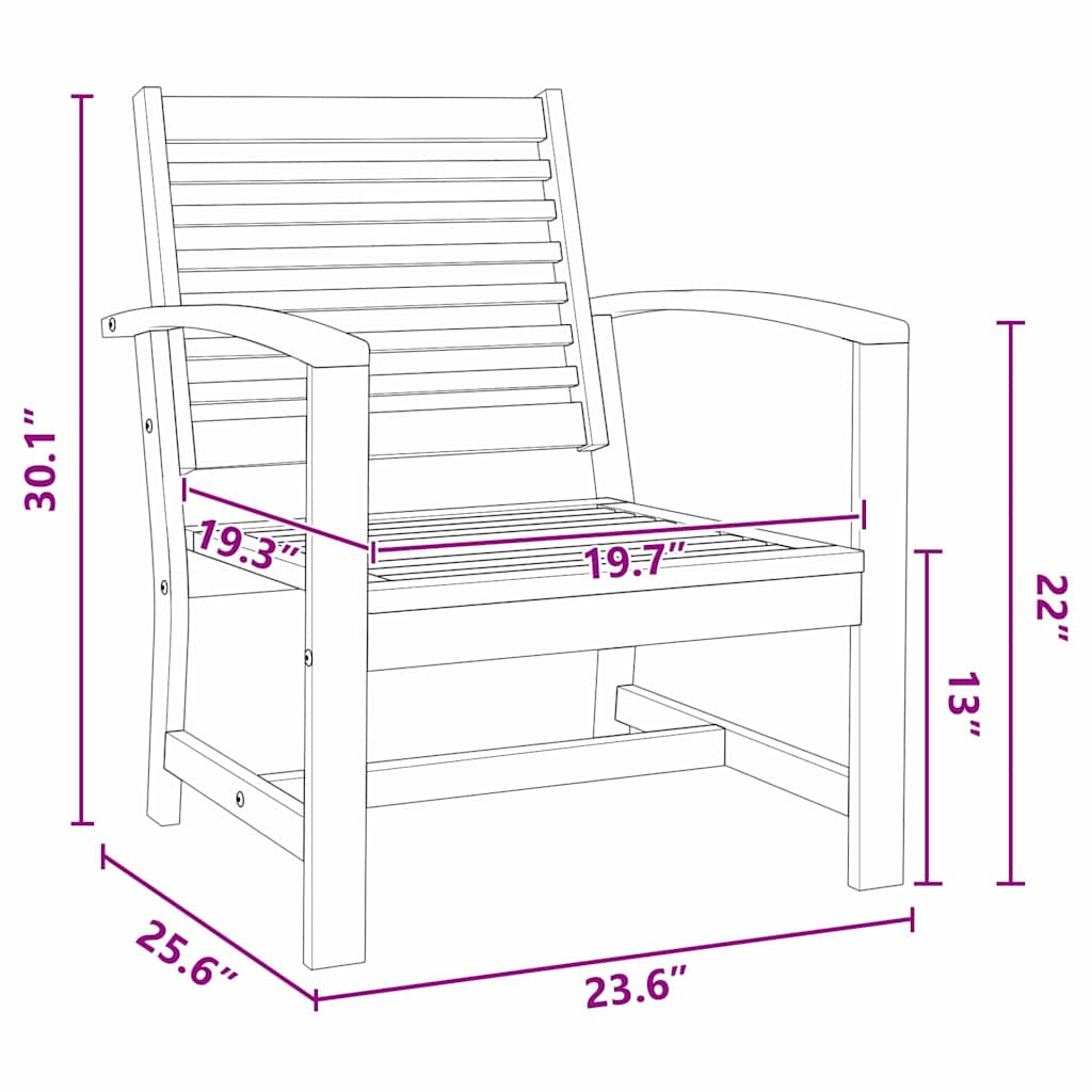 Garden Chairs 2 pcs Natural 60 x 65 x 76.5 cm Solid teak wood
